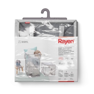 Cos de depozitare pliabil Rayen, multifunctional, 62 x 30 x 30 cm, gri - Img 7
