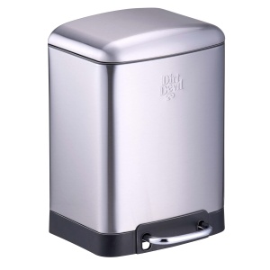 Cos de gunoi Dirt Devil 6L, inox, cu inchidere lenta si interior detasabil