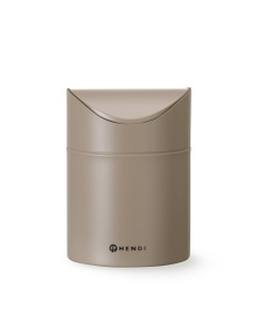 Cos de gunoi Hendi 12L cu capac oscilant metal bej compact si usor de curatat