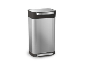 Cos de gunoi Joseph Joseph Titan 30L, inox, sistem compactare, filtru mirosuri