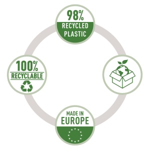 Cos de gunoi Leitz Recycle, 15 litri, 6 bucati, negru - Img 3