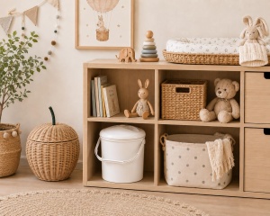 Cos de gunoi pentru scutece Rotho Babydesign Bella Bambina, 10L, Alb - Img 3