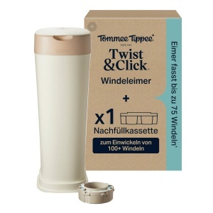 Cos de gunoi pentru scutece Tommee Tippee Twist Click XL, crem - Img 2