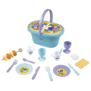 Cos de picnic Smoby Stitch cu 19 accesorii, portabil, pentru copii de la 3 ani