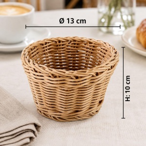 Cos rotund APS Profi Line, 13 cm, din polipropilena, bej - Img 2