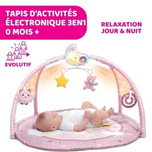 Covor de activitate pentru bebelusi Chicco Enjoy Colours 3in1, cu proiector si muzica, 83 cm - Img 2