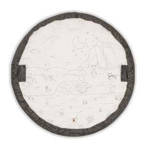 Covor de joaca hauck Play N Tidy, 120 cm, gri, 2in1, lavabil