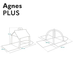 Covor de joaca Lionelo Agnes Plus 2in1, cu 2 arcade, design colorat, material moale - Img 8
