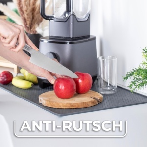 Covoras de bucatarie Vileda 40x60cm silicon alimentar antiderapant rezistent la caldura gri inchis - Img 4