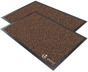 Covorase VOUNOT 2 bucati, rutschfest, 40x60cm, brown-black