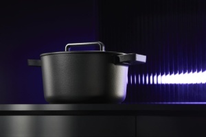 Cratita din fonta Flavour 24cm Negru capac cu condensare 52L - Img 2