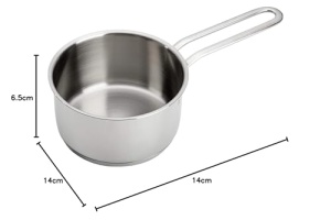 Cratita mica WMF Mini Stielkasserolle, 14 cm, 0.9 L, din inox Cromargan, pentru toate tipurile de plite inclusiv inductie - Img 10