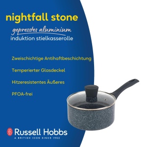 Cratita Russell Hobbs RH00845EU 18cm 2L Antiaderenta Compatibila Inductie Capac din Sticla - Img 2