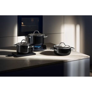 Cratita WMF Fusiontec Inspire 24 cm 44L Negru Inductie Capac din sticla - Img 2