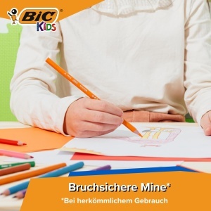 Creion colorat BIC Kids ECOlutions Evolution, 24 culori, bruchsicher, fara lemn - Img 5
