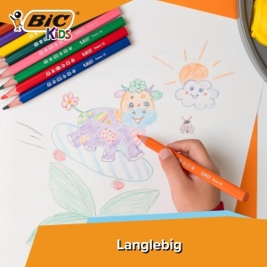 Creion colorat BIC Kids Evolution, 12 culori, ergonomici, pentru copii de la 2 ani - Img 7