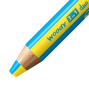 Creion colorat STABILO woody 3 in 1, 10 mm, 10 culori, rezistent la rupere - Img 3