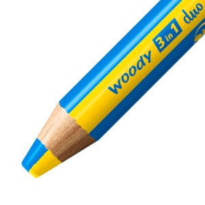 Creion colorat STABILO woody 3 in 1 duo, 10 culori, apa si ceara - Img 3