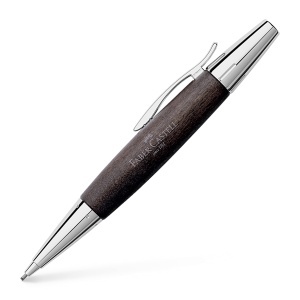 Creion mecanic Faber-Castell e-motion, 1,4 mm, din lemn de birnbaum, negru