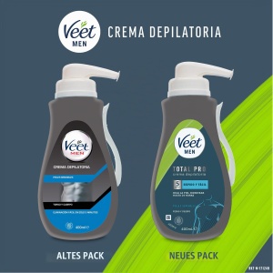 Crema depilatoare pentru barbati Veet Piele Sensibila 400 ml - Img 5