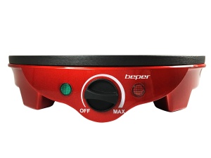 Crepiera electrica BEPER BT700Y 1300W antiaderenta 30 cm rosunegru - Img 3
