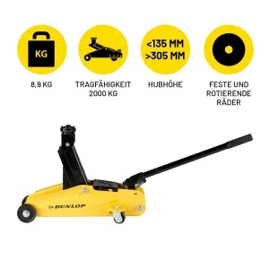 Cric Hidraulic Dunlop 2T, Capacitate 2000 kg, Inaltime 135-305 mm - Img 3