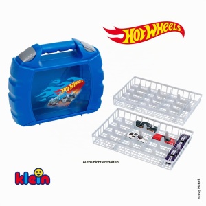 Cufar pentru masini Theo Klein 2823, design Hot Wheels, capacitate 30 masini, cu maner - Img 4