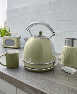 Cumpator electric Swan Retro 1,8L 3000W Verde, Design Vintage - Img 3