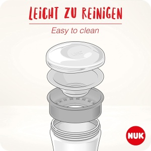 Cupa de invatare NUK Magic Cup cu capac de silicon, 360, BPA-free, alba - Img 2