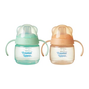 Cupa de tranzitie Tommee Tippee 150 ml, verde si portocalie, 2 bucati