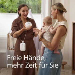 Cupe de picurare duble hands-free Philips Avent, cupe de picurare ultra-usoare si transparente pentru pompa de san electrica, 4 scuturi (2 x 21 mm, 2 x 24 mm), 2 insertii de 19 mm, SCF439/01 - Img 2