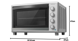 Cuptor cu convectie Cecotec BakeToast 6090, 60L, 2200W, Alb - Img 11