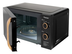 Cuptor cu microunde Bestron AMN200BW 700W 20L 5 trepte de putere Black Wood - Img 3