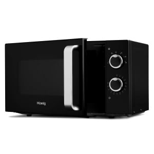 Cuptor cu microunde H.Koenig VIO8 20L negru, design compact, puternic 700 W, placa turnanta 24,5 cm, multifunctional 5 setari de caldura, functie de dezghetare, cronometru de pana la 30 min. - Img 4