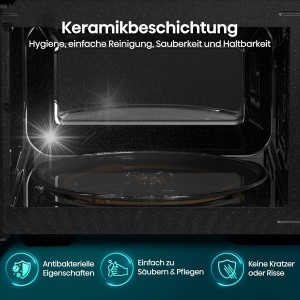 Cuptor cu microunde Hisense H20MOBS4HI 20 L 700W InverterTechAcoperire ceramicaGatit personalizat multifazatFunctie de dezghetareProgram automatMod Ec - Img 7