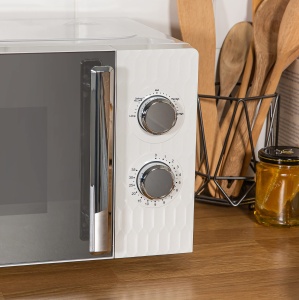 Cuptor cu microunde Russell Hobbs Honeycomb RHMM715 Solo 17 litri 700W alb cu 5 niveluri de putere temporizator incorporat si functie de dezghetare - Img 6