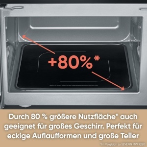 Cuptor cu microunde Severin MW 7777 3-in-1 NegruEdelstahl Flatbed Grill si Functie Aer Cald - Img 4