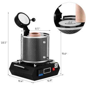 Cuptor de topire VEVOR 1350 W, 1 kg capacitate, 1150 C - Img 9