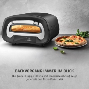 Cuptor electric pentru pizza CASO PizzaChef 430, 80-430C, cu Pizzastein 33x33 cm - Img 6