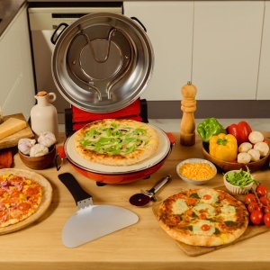 Cuptor electric pentru pizza Cecotec Mama Mia Window 1200 W 400degC Timer 15 min Placa ceramica - Img 2