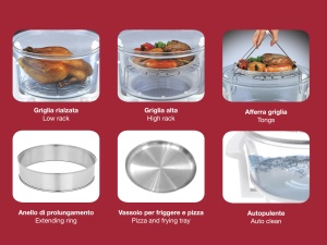 Cuptor Halogen BEPER BF.640, Capacitate 18 Litri, Timer 60 Minute, Alb - Img 4