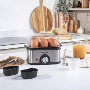 Cuptor pentru oua Salter, capacitate 8 oua, timer 15 minute, design compact - Img 3