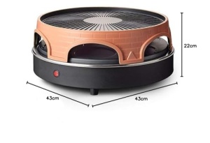 Cuptor pentru pizza Emerio PO-113255.4, 3 in 1, grill si raclette, pentru 6 persoane, culoare terracotta - Img 9