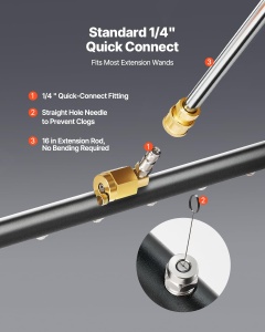 Curatator cu presiune VEVOR QD-QXQ01, 415 mm, 4000 PSI, 4 duze - Img 5