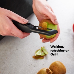 Curatator legume OXO Good Grips, lama ondulata din otel inoxidabil, ergonomic, usor de curatat - Img 5