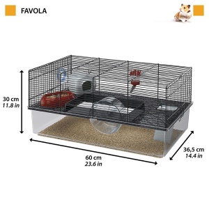 Cusca hamster Ferplast cusca rozatoare FAVOLA cusca pentru animale mici accesorii hamster incluse 60 x 37 x h 30 cm - Img 2
