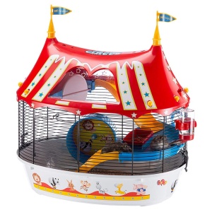 Cusca pentru hamsteri Ferplast cusca pentru rozatoare Circus Fun cusca pentru animale mici accesorii hamster incluse 50 x 34 x h 43 cm - Img 1