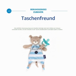 Cuscus cu Chicco Pocket Friend, Baiat, Culoare Albastra, 1 Bucata - Img 2