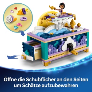 Cutie de bijuterii LEGO Disney Princess Jasmin - Set cu 2 papusi, 458 piese - Img 4
