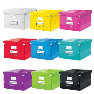 Cutie de depozitare Leitz Click Store 16L, alba, metal grile, A4 - Img 6